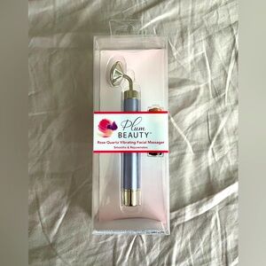 NWT Plum Beauty Anti Aging Rose Quartz Vibrating Facial Massager
